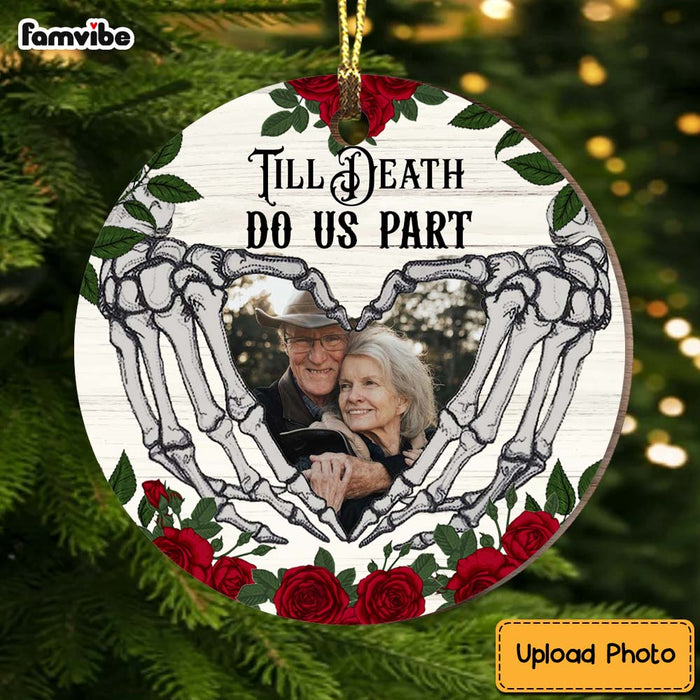 Personalized Till Death Do Us Part Couple Circle Ornament 28970 1