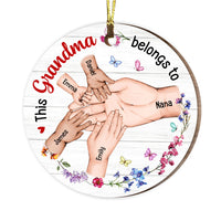 Personalized This Grandma Belongs To Circle Ornament 28971 thumb 1