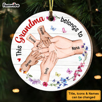 Personalized This Grandma Belongs To Circle Ornament 28971 thumb 1