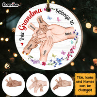 Personalized This Grandma Belongs To Circle Ornament 28971 thumb 1