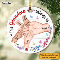 Personalized This Grandma Belongs To Circle Ornament 28971 thumb 1