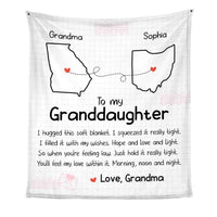 Personalized Granddaughter Long Distance Hug This Drawing Blanket 28977 thumb 1