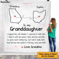 Personalized Granddaughter Long Distance Hug This Drawing Blanket 28977 thumb 1