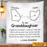 Personalized Granddaughter Long Distance Hug This Drawing Blanket 28977 thumb 1