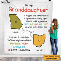 Personalized Long Distance Drawing Hug This Blanket 28978 thumb 1