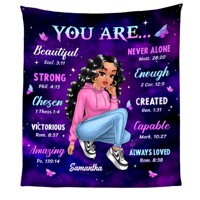 Personalized Gift For Daughter You Are Bible Verses Blanket 28980 1