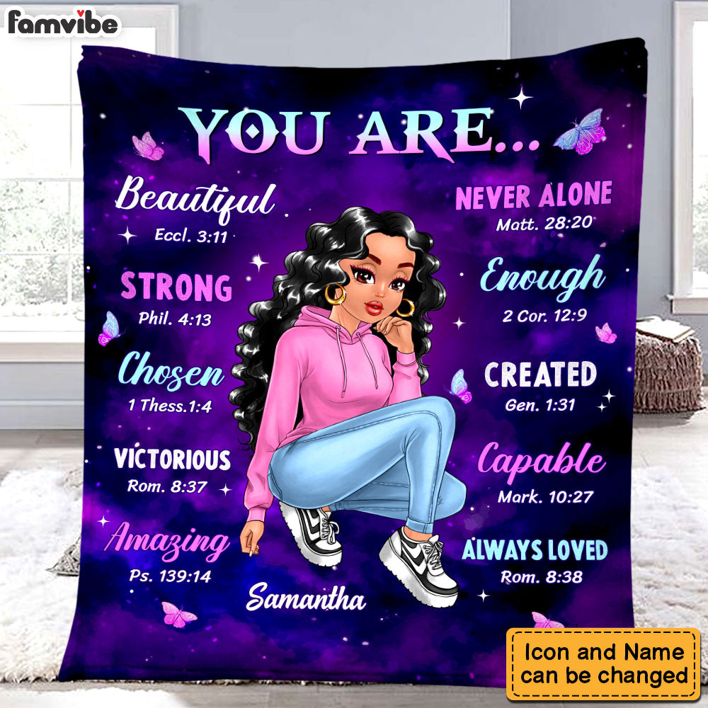 Personalized Gift For Daughter You Are Bible Verses Blanket 28980 Primary Mockup