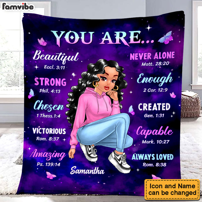 Personalized Gift For Daughter You Are Bible Verses Blanket 28980 1