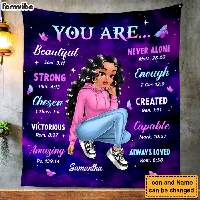 Personalized Gift For Daughter You Are Bible Verses Blanket 28980 1