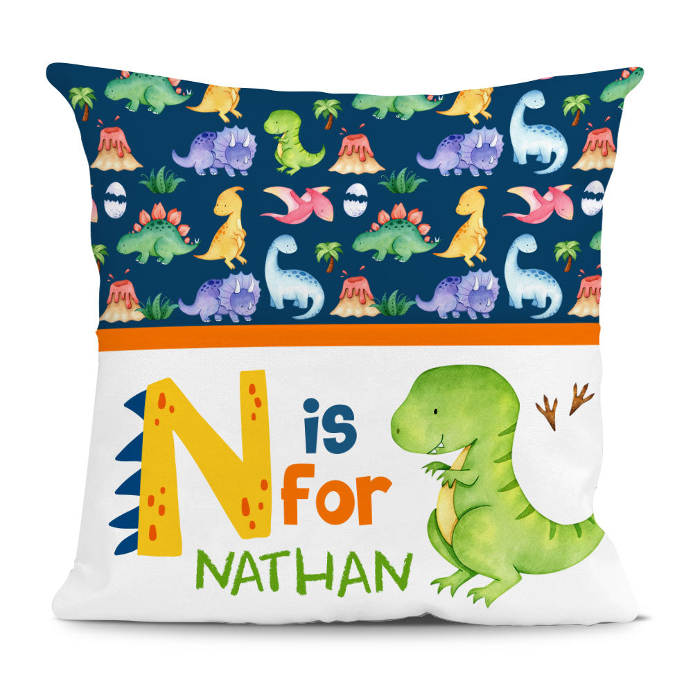 Personalized Gift For Grandson Dinosaur Alphabet Pocket Pillow 28982 Primary Mockup