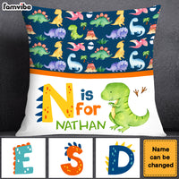 Personalized Gift For Grandson Dinosaur Alphabet Pocket Pillow With Stuffing 28982 thumb 1