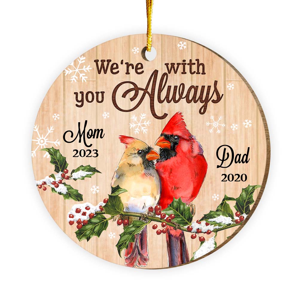 Personalized We're With You Always Memorial Circle Ornament 28984 Primary Mockup