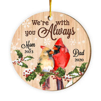 Personalized We're With You Always Memorial Circle Ornament 28984 thumb 1