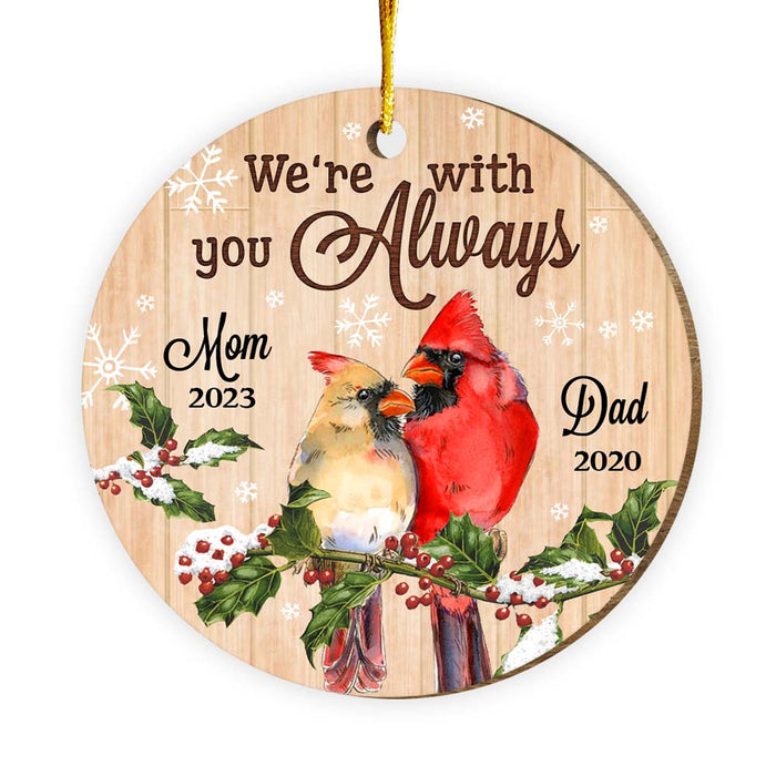 Personalized We're With You Always Memorial Circle Ornament 28984 1
