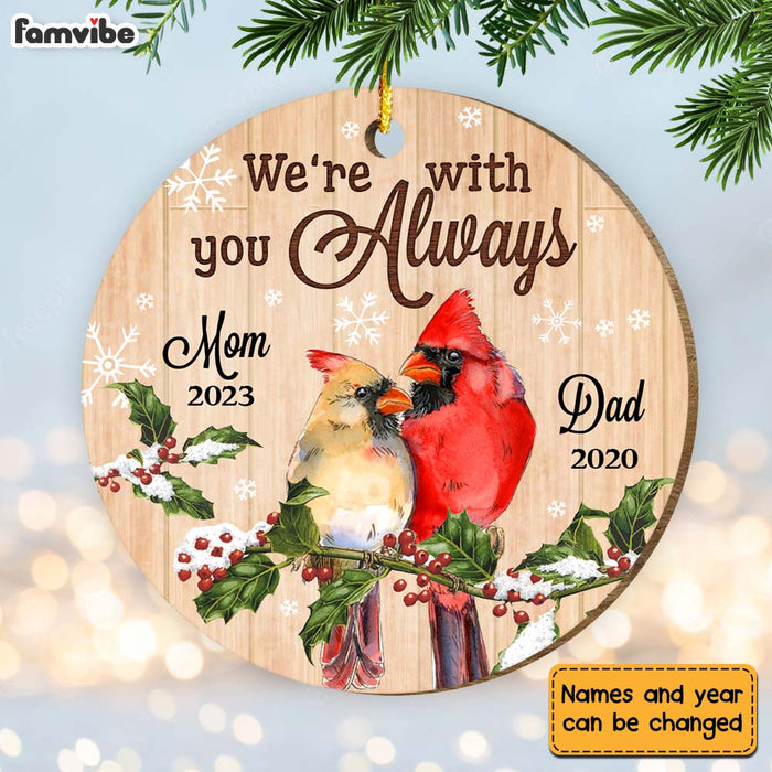 Personalized We're With You Always Memorial Circle Ornament 28984 1