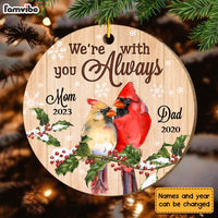 Personalized We're With You Always Memorial Circle Ornament 28984 thumb 1