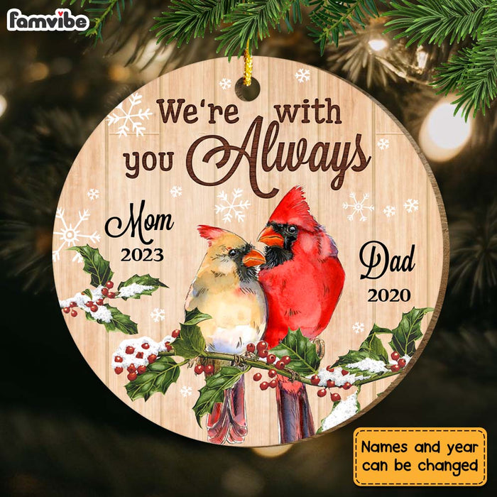 Personalized We're With You Always Memorial Circle Ornament 28984 1