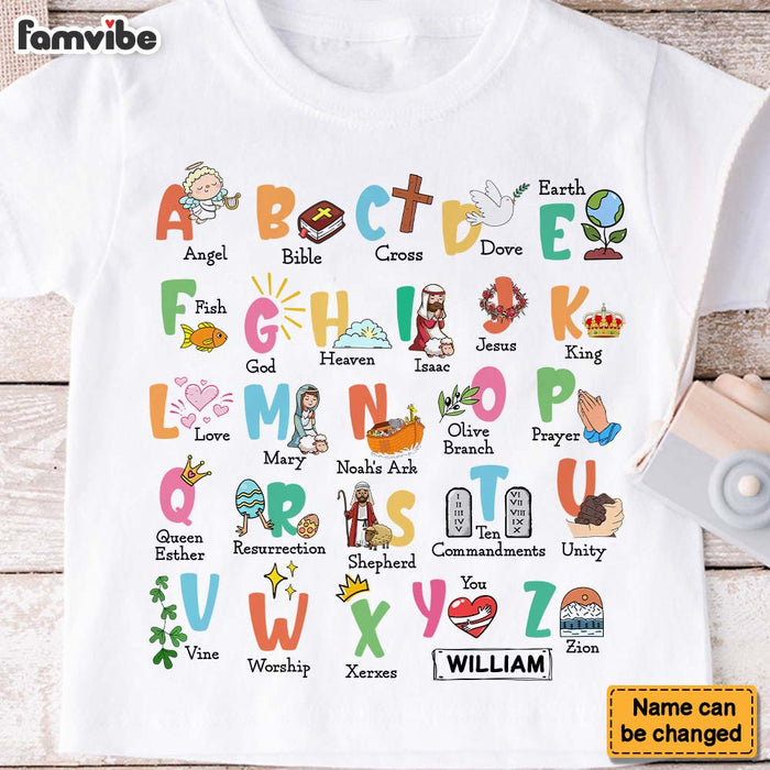 Personalized Gift For Grandson Biblical Alphabet Kid T Shirt 28985 1