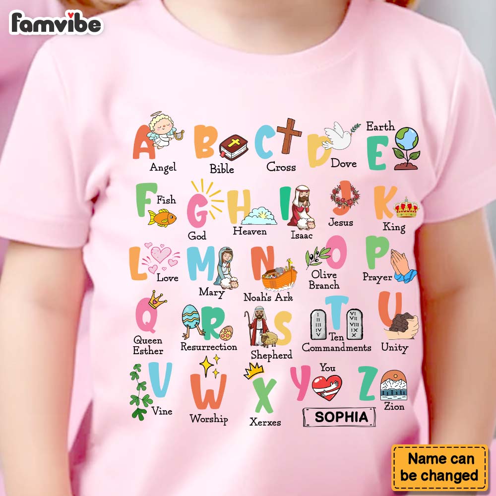 Personalized Gift For Grandson Biblical Alphabet Kid T Shirt 28985 Mockup 2