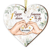 Personalized Wedding Anniversary One Year Down Forever To Go Heart Ornament 28987 1