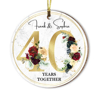 Personalized 40 Years Together Anniversary Circle Ornament 28989 thumb 1