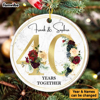 Personalized 40 Years Together Anniversary Circle Ornament 28989 thumb 1