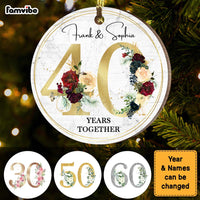 Personalized 40 Years Together Anniversary Circle Ornament 28989 thumb 1