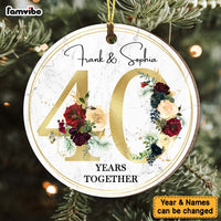Personalized 40 Years Together Anniversary Circle Ornament 28989 thumb 1