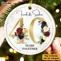 Personalized 40 Years Together Anniversary Circle Ornament 28989 thumb 1