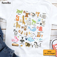 Personalized Gift For Granddaughter Animal Alphabet Kid T Shirt 28990 thumb 1