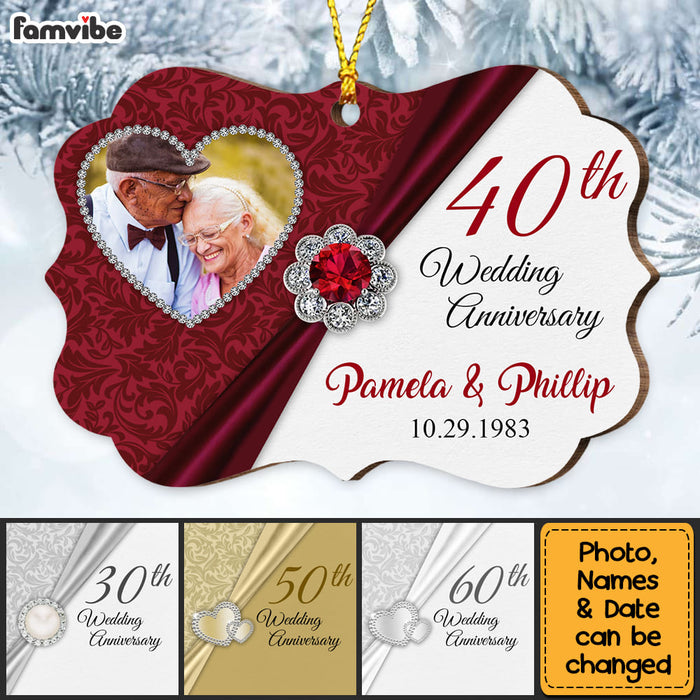 Personalized Gift For 40th Wedding Anniversary Benelux Ornament 28991 1