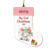 Personalized Elephant Baby First Christmas Ornament 28992 1