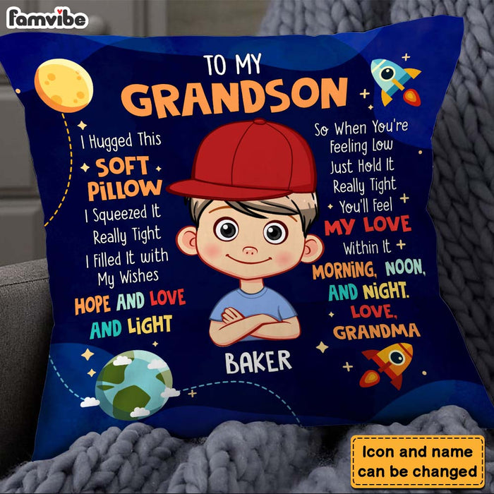 Personalized Gift For Grandson Baby Shark Hug This Pillow 27887