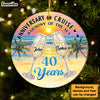 Personalized 40 Years Wedding Anniversary Cruise Circle Ornament 28995 1