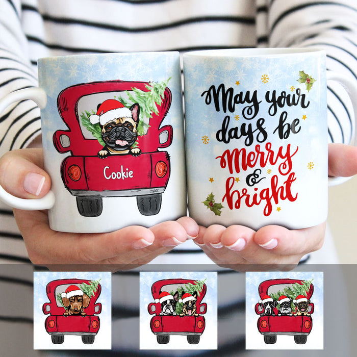 Personalized Dog Christmas Red Truck Mug OB161 81O58 1