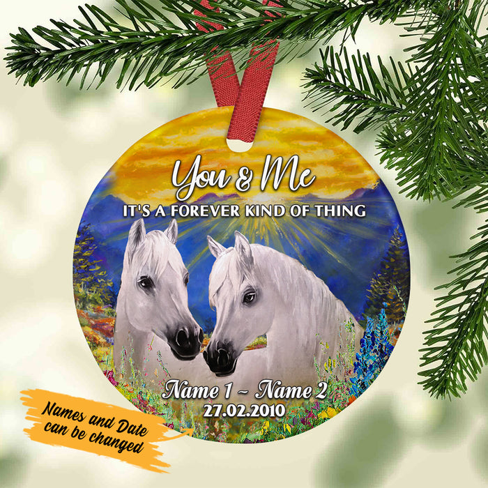 Personalized Forever Horses Couple  Ornament SB142 29O57 1