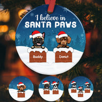 Personalized Santa Paw Dog Christmas  Ornament OB203 85O58 thumb 1
