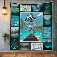 The Lake Is Calling Fleece Blanket JL22 30O36 thumb 1
