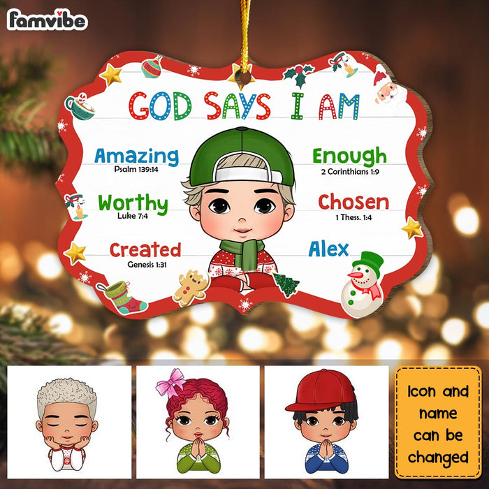 Personalized Christmas Gift For Grandson God Says I Am Benelux Ornament 30196 1