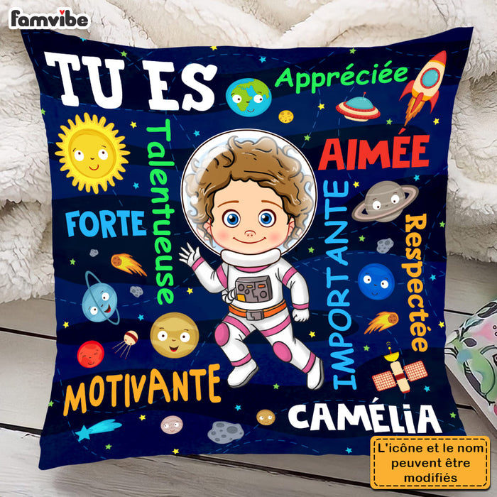 Personalized French Gift For Grandson Astronaut Outer Space Tu Es Pillow 30736 1