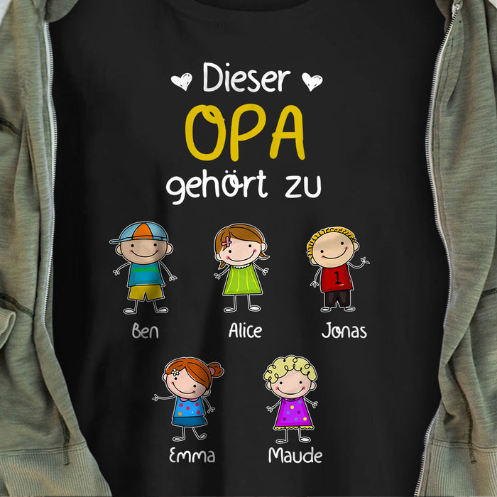 Personalized Opa Oma German Grandma Grandpa Belongs T Shirt MR231 81O34 1