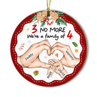 Personalized Gift For Baby First We're Family Of Four Circle Ornament 29000 thumb 1