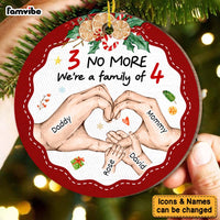 Personalized Gift For Baby First We're Family Of Four Circle Ornament 29000 thumb 1