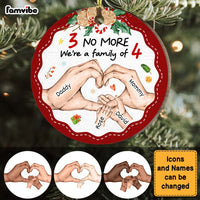 Personalized Gift For Baby First We're Family Of Four Circle Ornament 29000 thumb 1