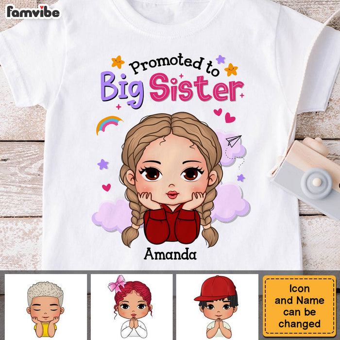 Personalized Promoted To Big Sister Kid T Shirt 29002 1