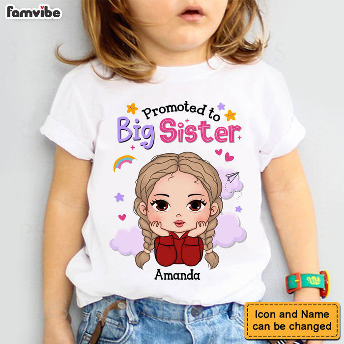 Personalized Promoted To Big Sister Kid T Shirt 29002 1