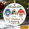Personalized Gift For Baby's First Christmas As A Family Circle Ornament 29004 1