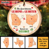Personalized The Love Between Grandma & Granddaughter Knows No Distance Circle Ornament 29005 1