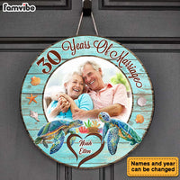 Personalized Gift For Anniversary 30 Years Of Marriage Round Wood Sign 29009 thumb 1