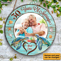 Personalized Gift For Anniversary 30 Years Of Marriage Round Wood Sign 29009 thumb 1